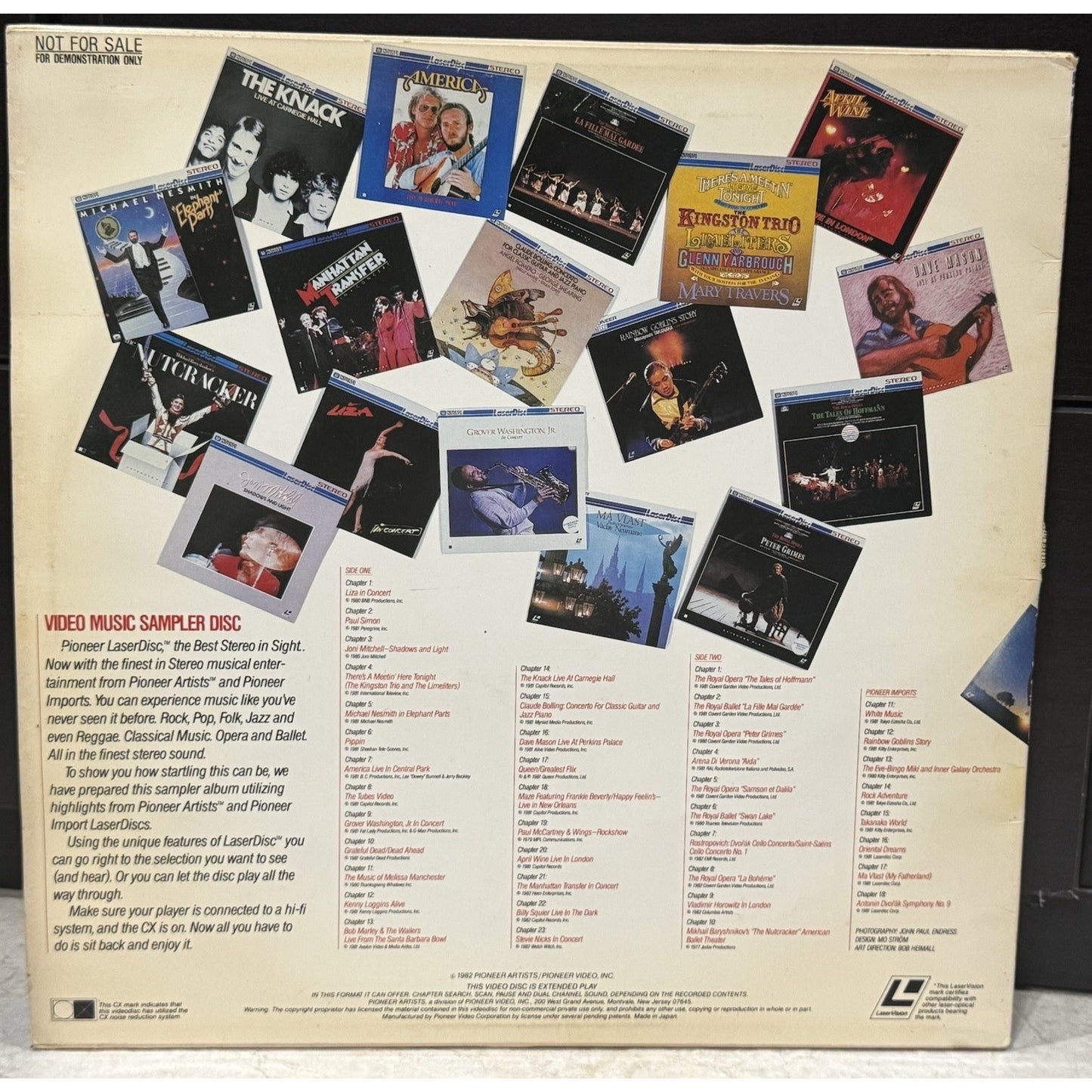 Video Music Sampler Disc - Laserdisc Used
