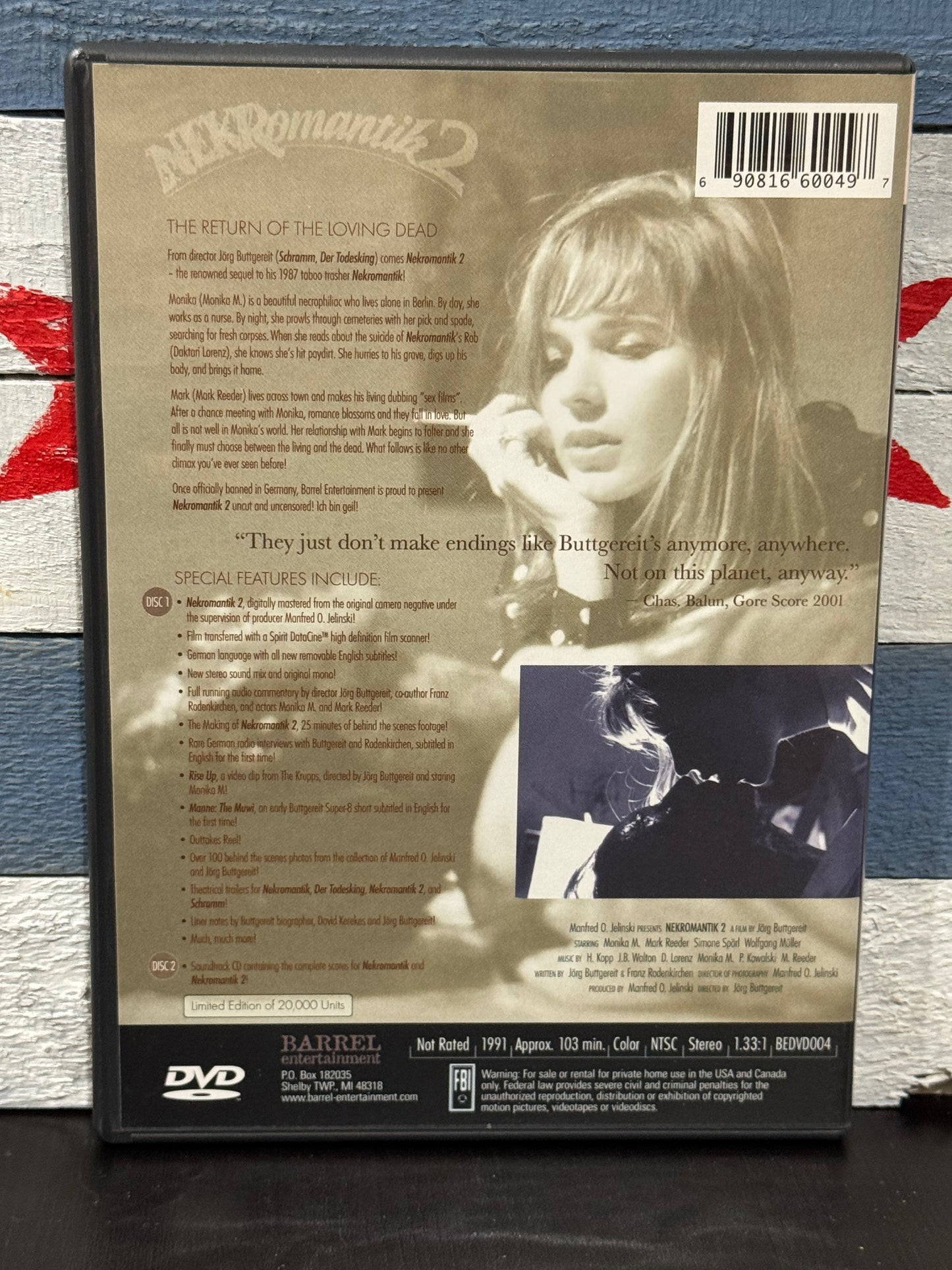 Nekromantik 2 Limited Edition 2 Disc Set - DVD Used