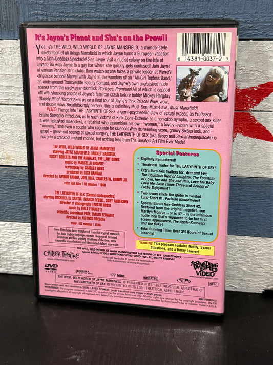 The Wild, Wild World of Jayne Mansfield / The Labyrinth of Sex - Something Weird Video DVD Used
