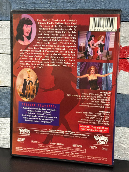 Bettie Page: Varietease / Teaserama - Something Weird Video DVD Used