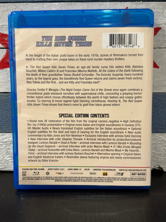 The Red Queen Kills Seven Times - Arrow Video Blu-ray Used