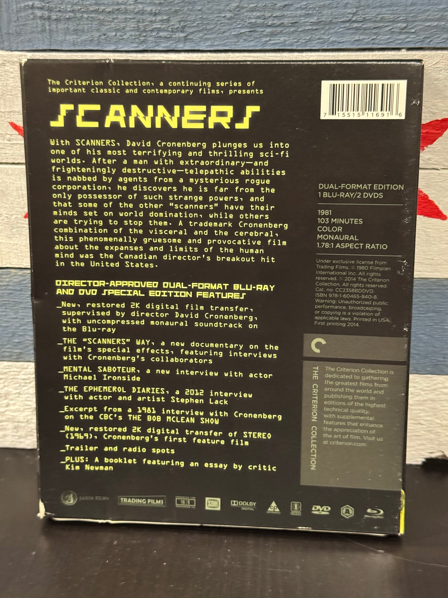 Scanners - Criterion Collection Blu-ray