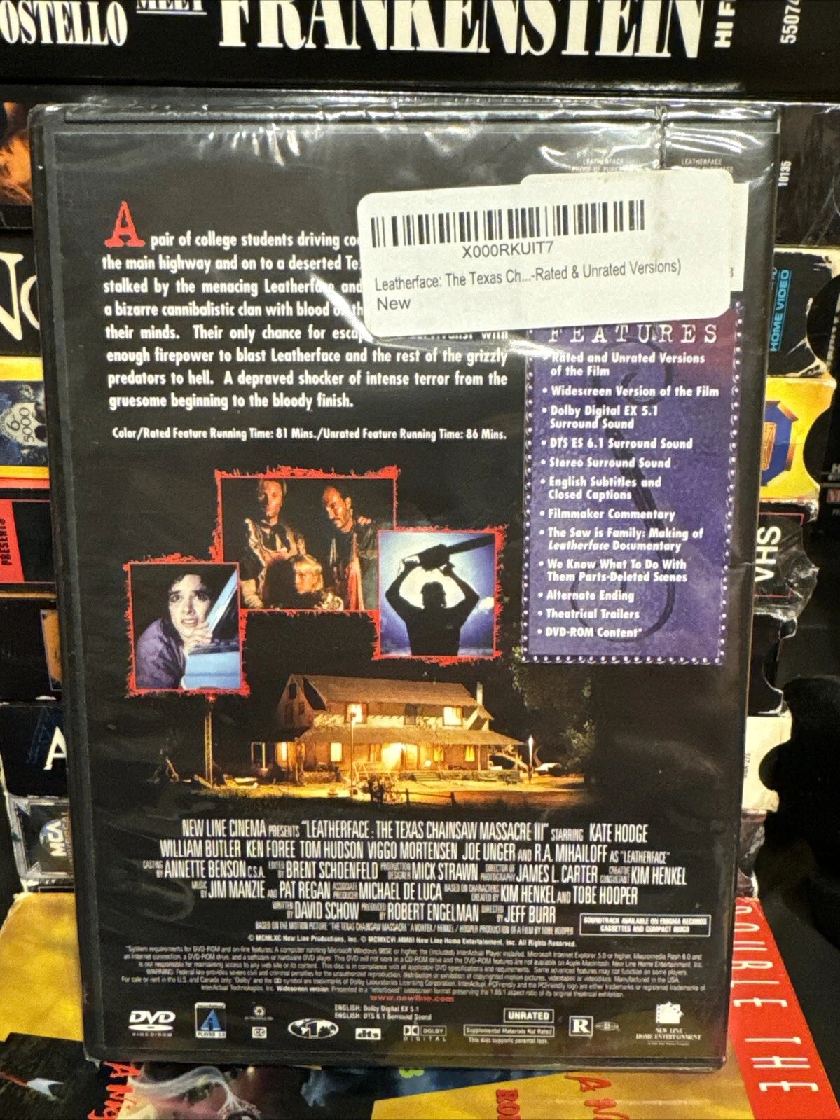 Leatherface: The Texas Chainsaw Massacre III R-Rated & Unrated Versions DVD