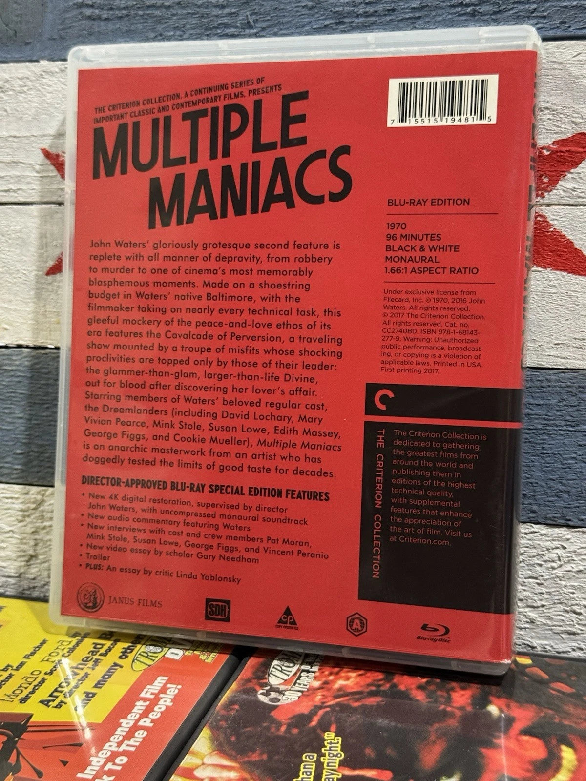 Multiple Maniacs Criterion Collection - Blu-Ray Used