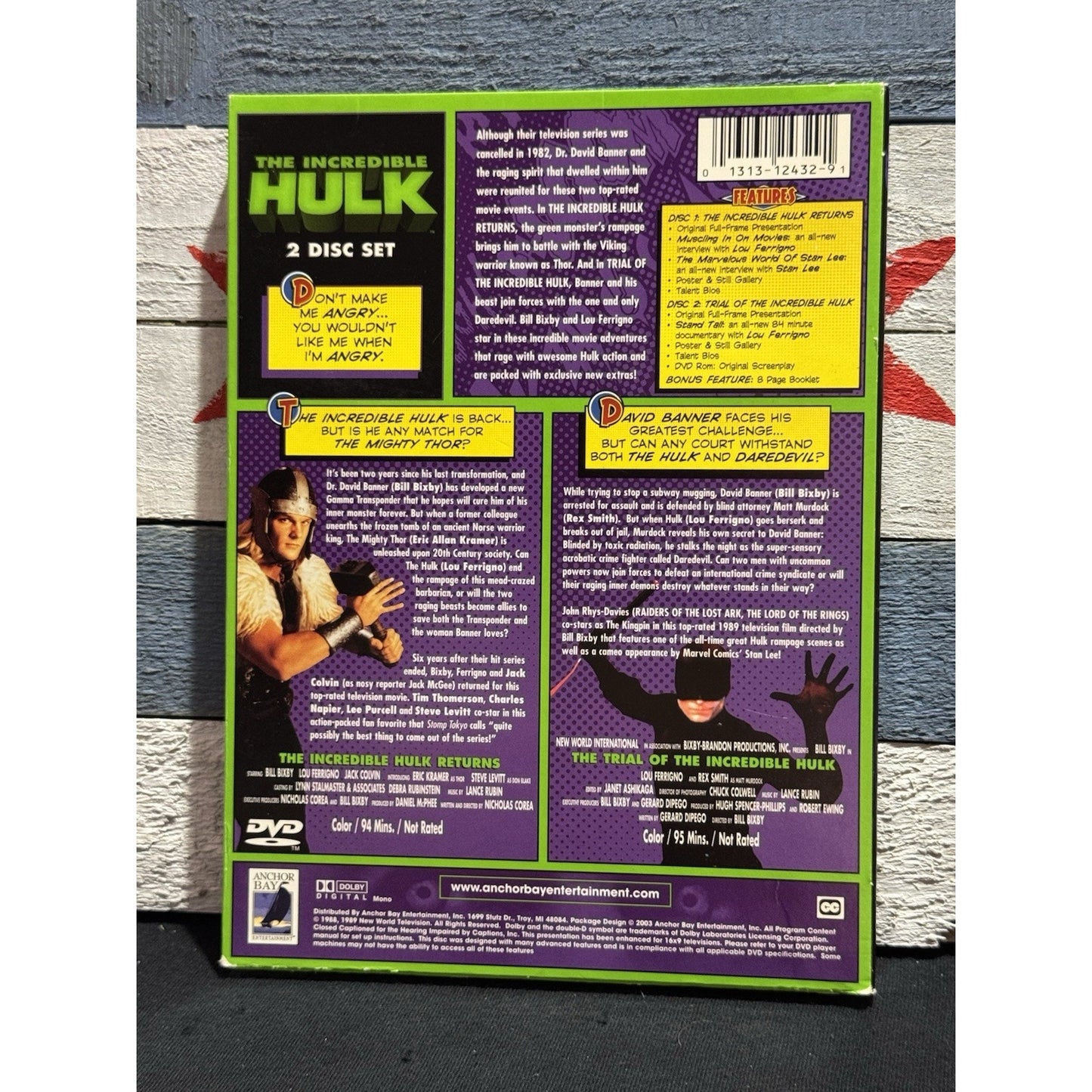The Incredible Hulk Returns & The Trial of the Incredible Hulk - DVD Used