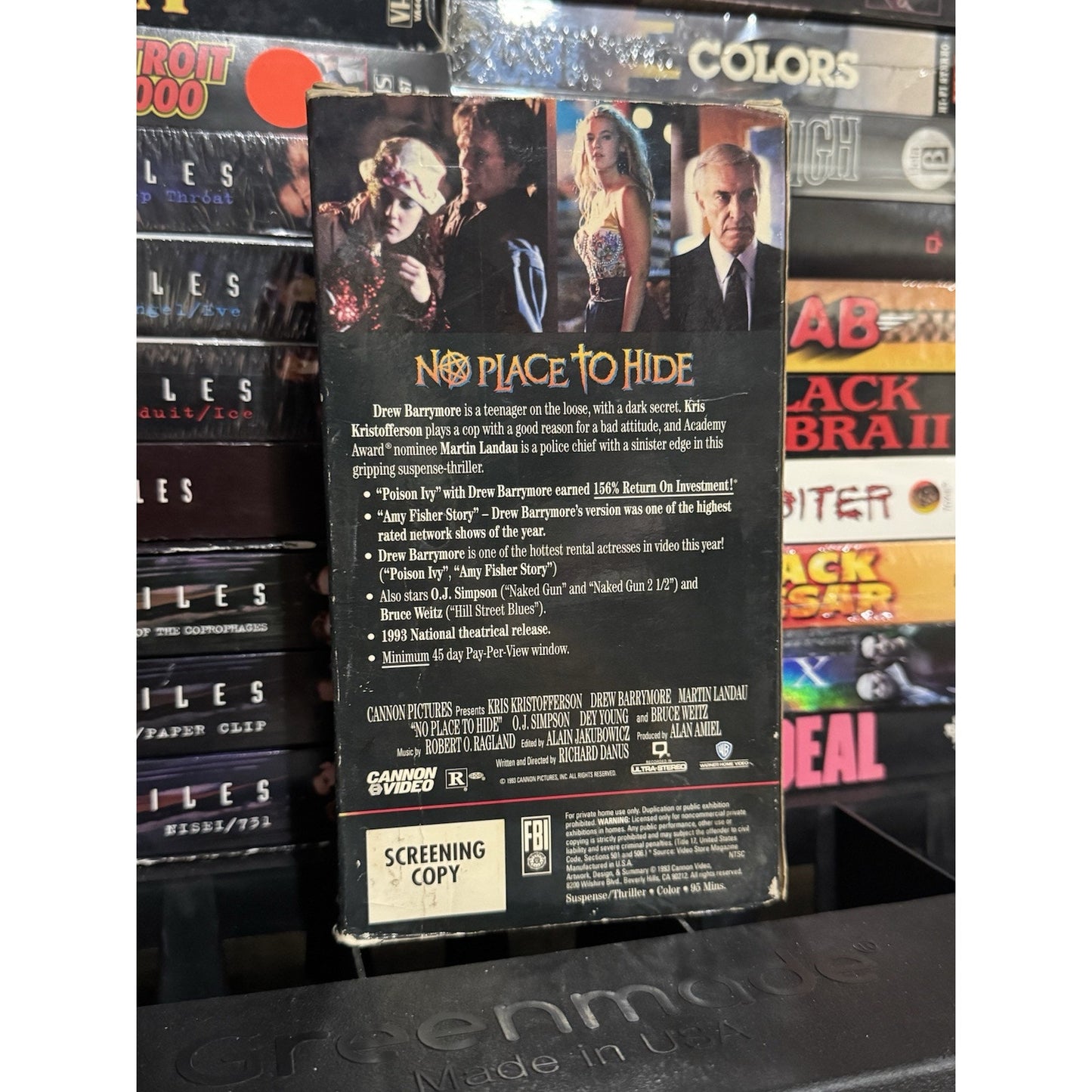 No Place to Hide Promo Screener - VHS Used