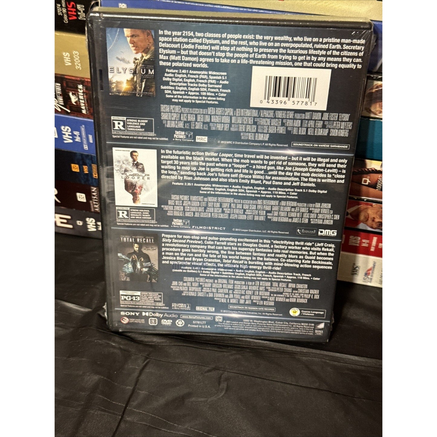 Triple Feature : Elysium / Looper / Total Recall - DVD