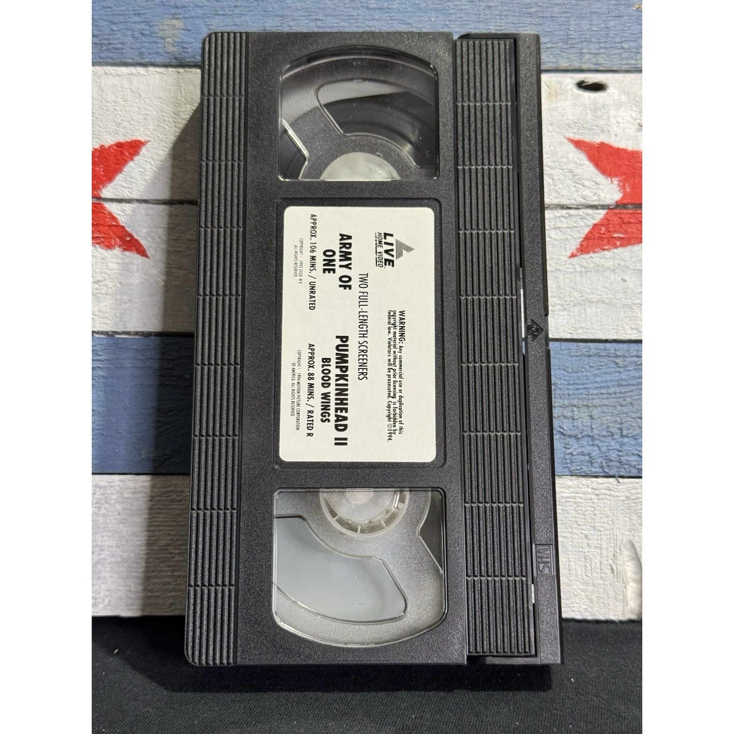 Pumpkinhead 2 & Army Of One Double Promo Screener - VHS Used