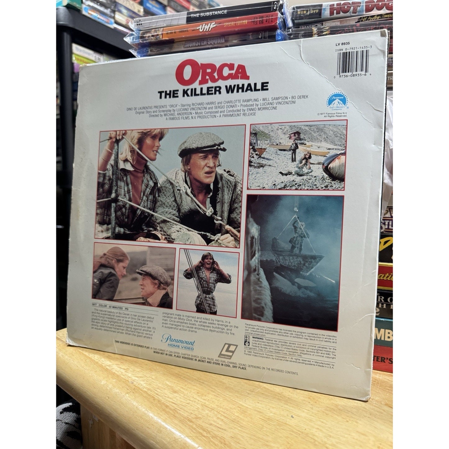 Orca The Killer Whale - Laserdisc Used