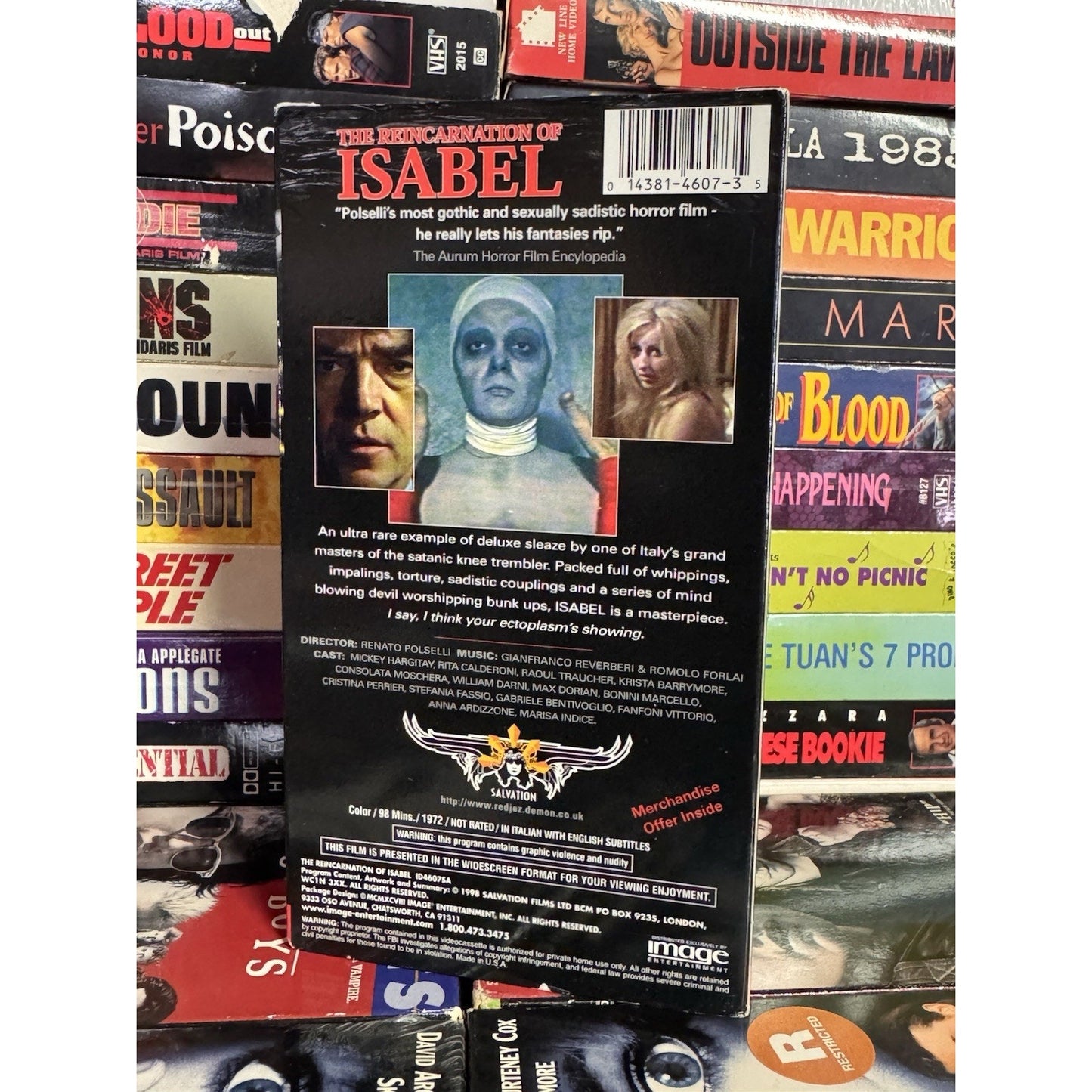 The Reincarnation of Isabel aka Black Magic Rites VHS, 1998 Renato Polselli