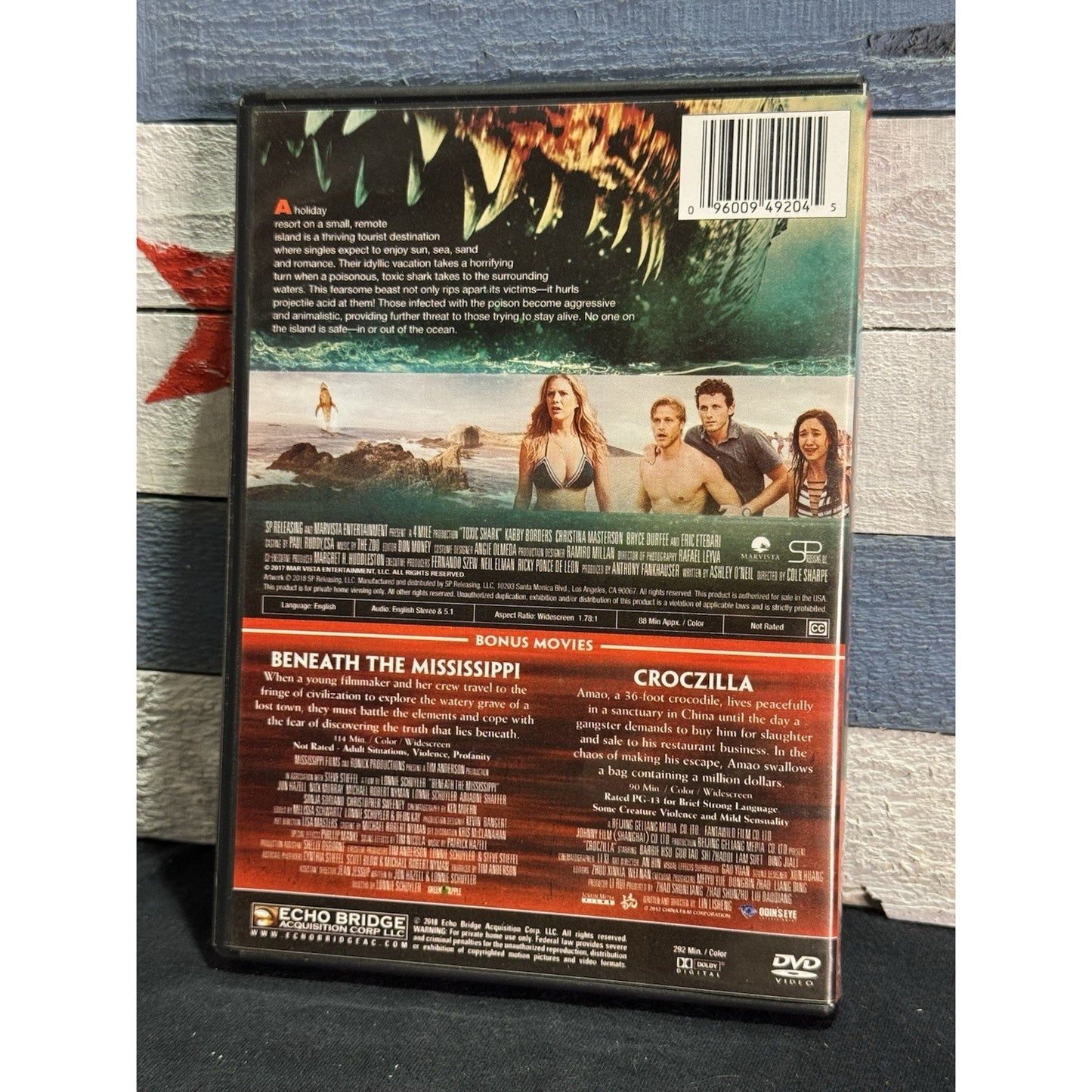 Toxic Shark Beneath The Mississippi Croczilla Creature Feature Triple Pack - DVD Used