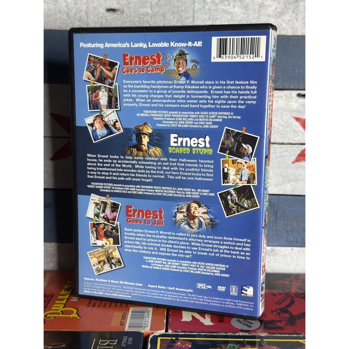 Ernest Triple Feature : Ernest Goes to Camp/Ernest Scared Stupid/Ernest Goes to Jail  - DVD Used