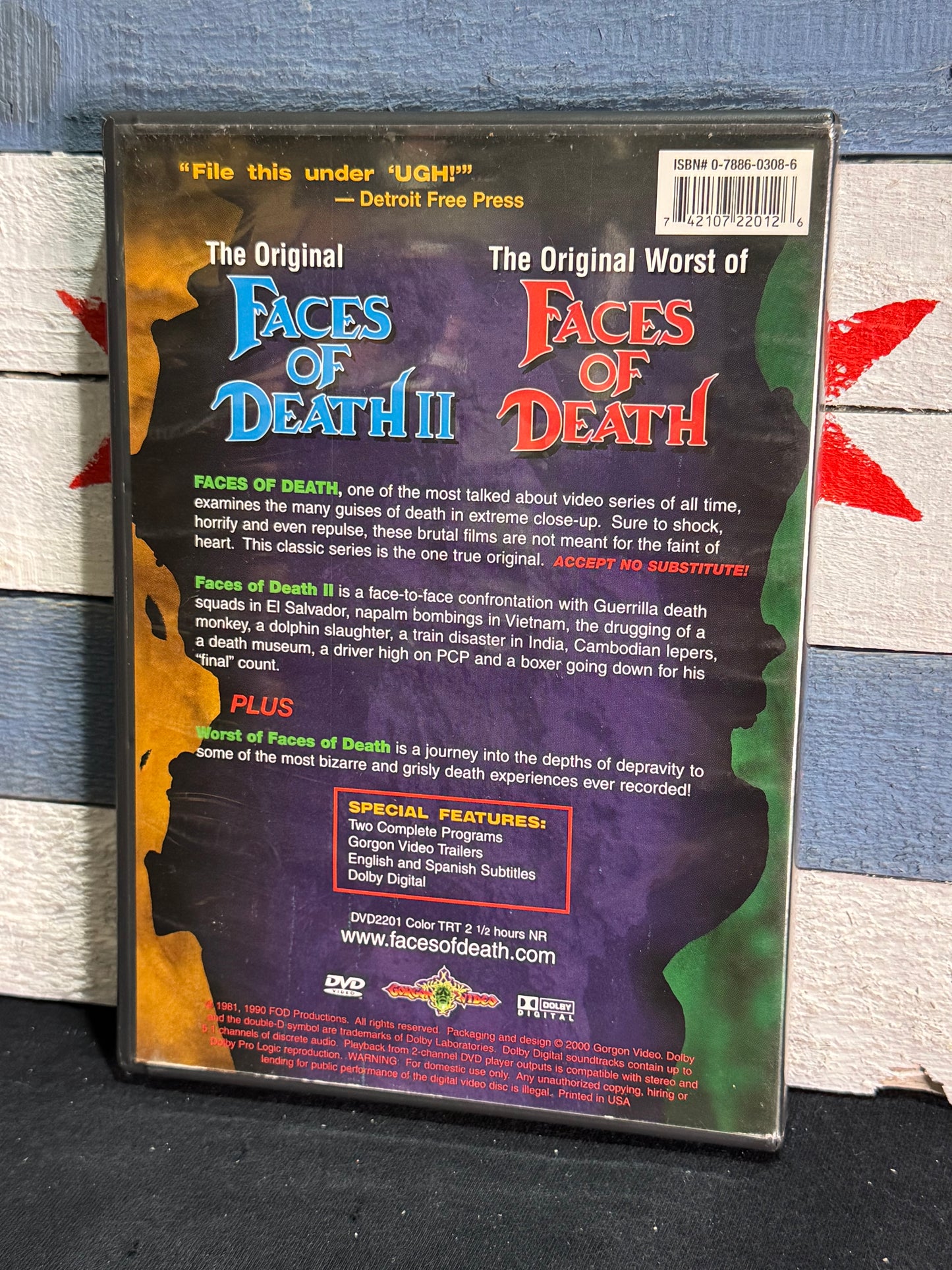 Faces of Death II/The Original Worst of Faces of Death - DVD Used