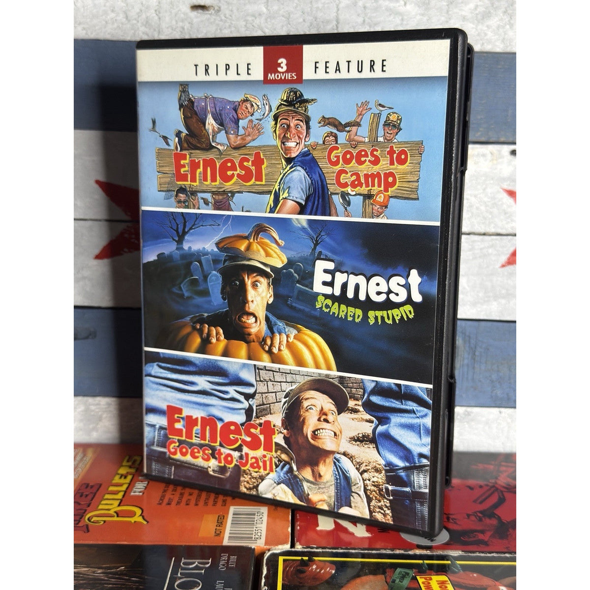 Ernest Triple Feature : Ernest Goes to Camp/Ernest Scared Stupid/Ernest Goes to Jail  - DVD Used