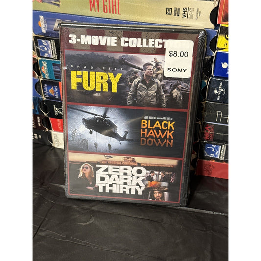 3-Movie Collection : Fury, Black Hawk Down, Zero Dark Thirty - DVD