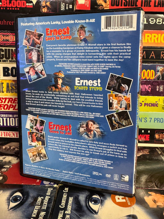 Ernest Triple Feature : Ernest Goes to Camp / Ernest Scared Stupid / Ernest Goes to Jail - DVD Used