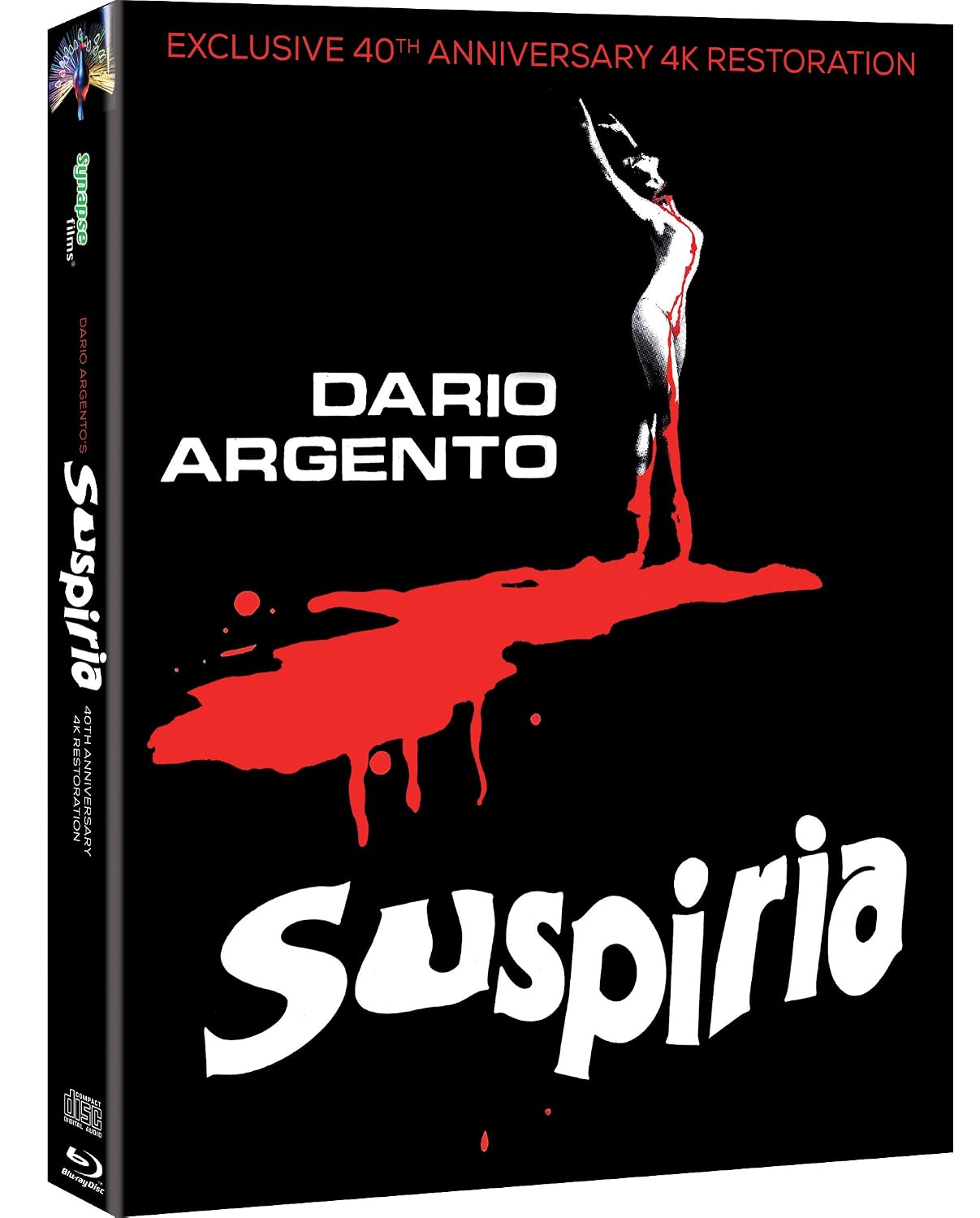 Suspiria 40th Anniversary 3-Disc Limited Edition SteelBook Edition Synapse Films - OOP