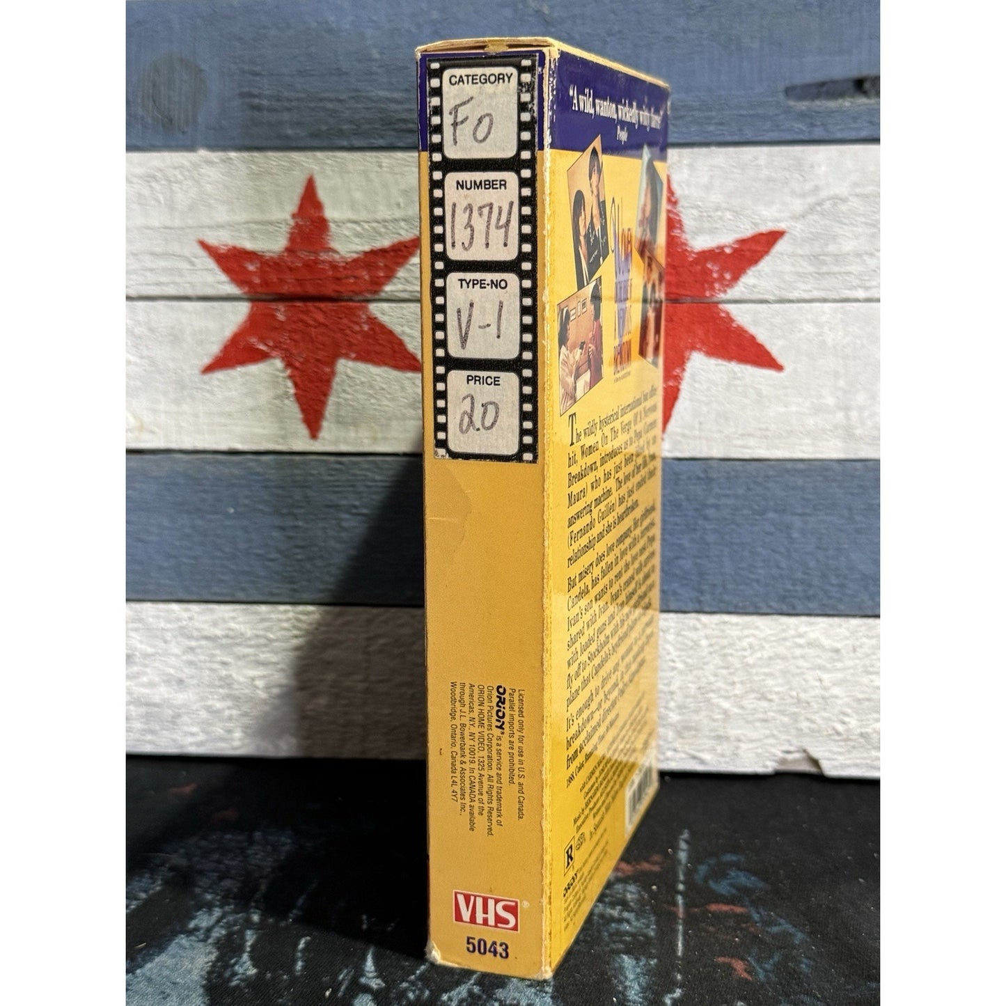 Women on the Verge of a Nervous Breakdown - VHS Used