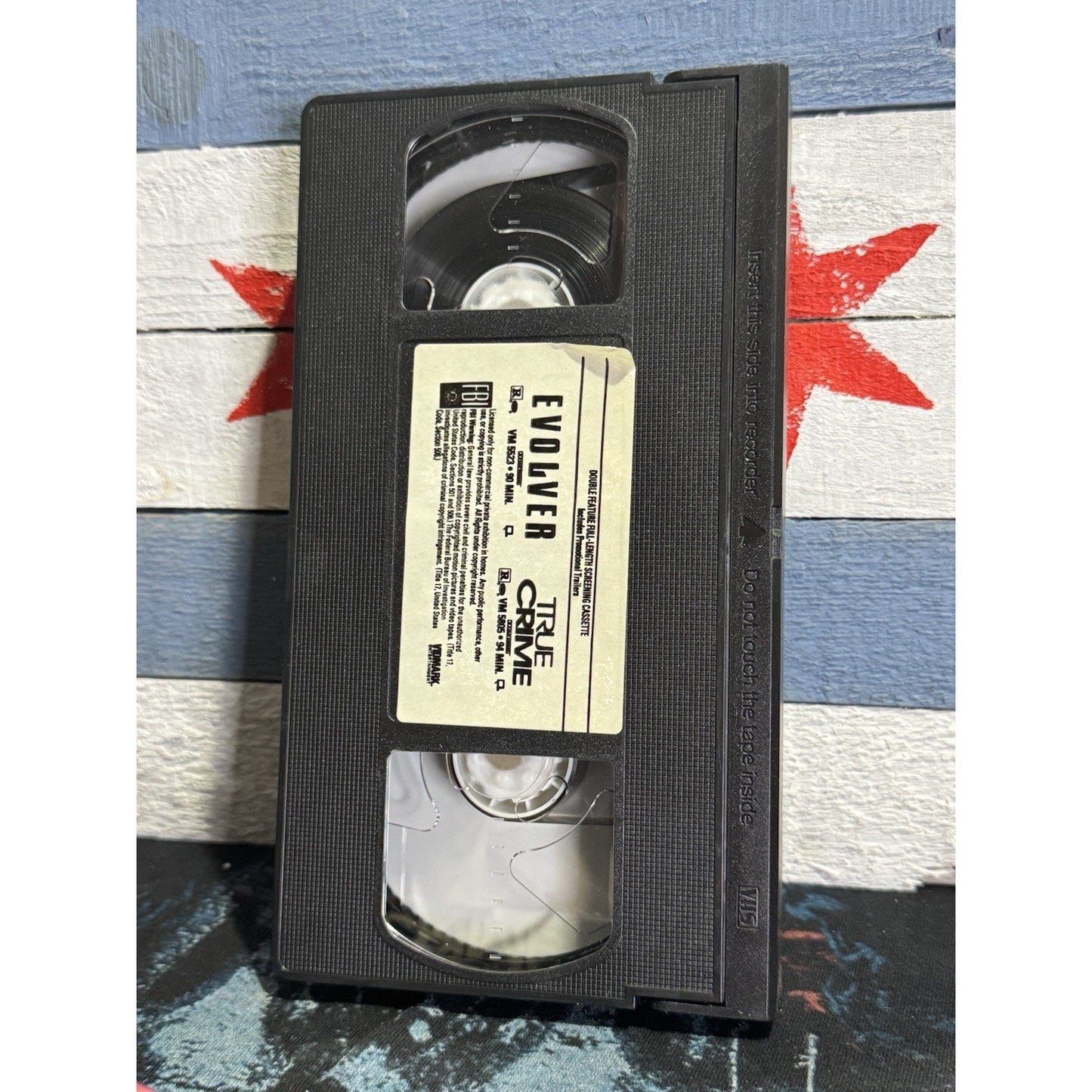 True Crime & Evolver Double Feature Promo Screener - VHS Used