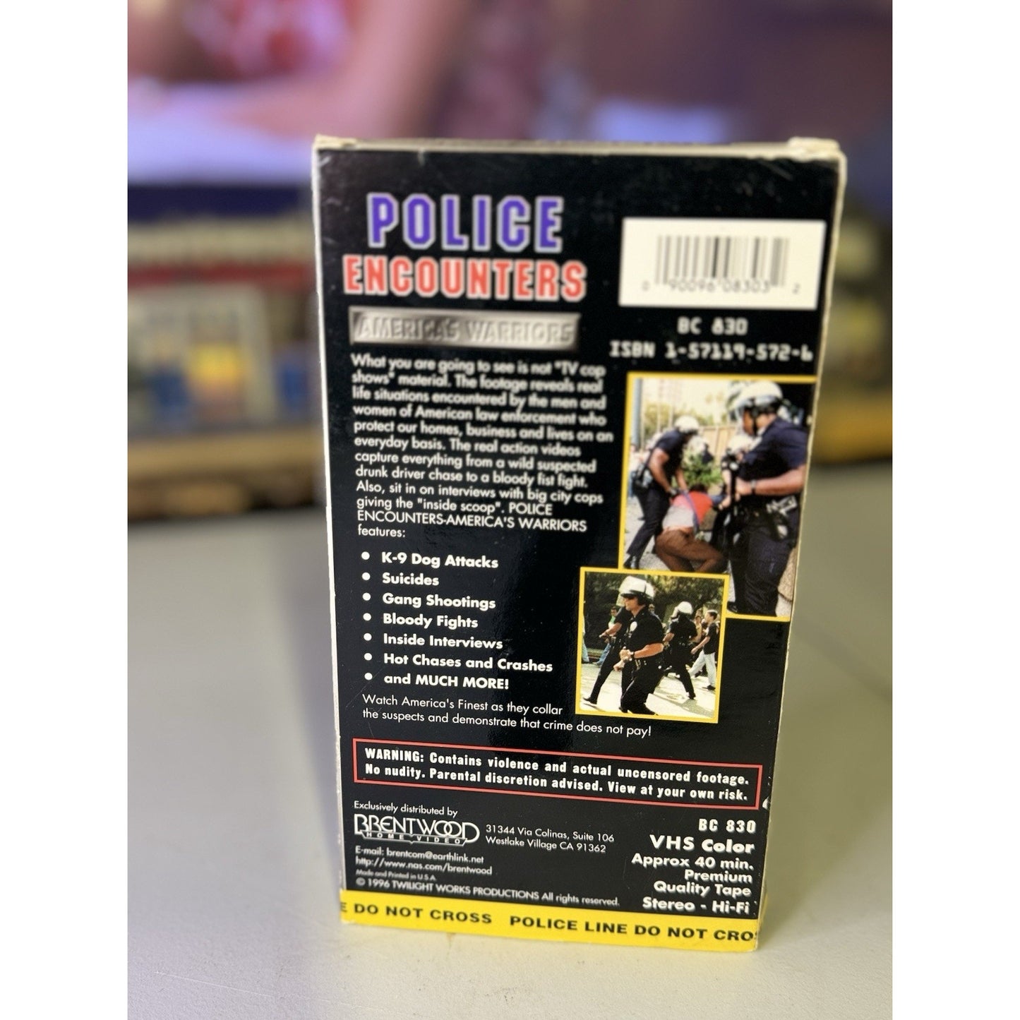 Police Encounters Americas Warriors - VHS Used