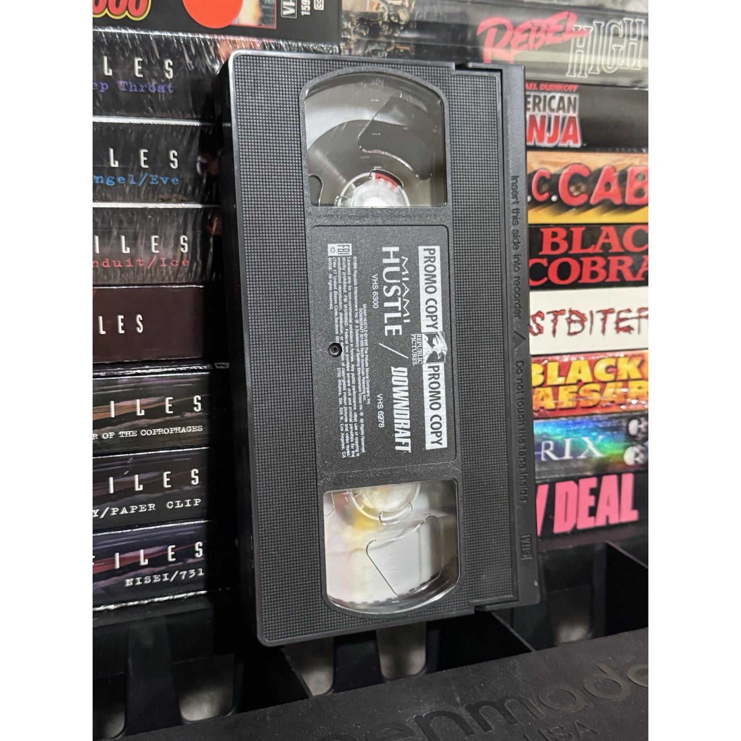 Miami Hustle/Downdraft Double Promo Screener - VHS Used