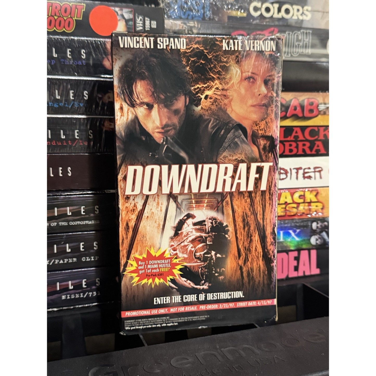 Miami Hustle/Downdraft Double Promo Screener - VHS Used