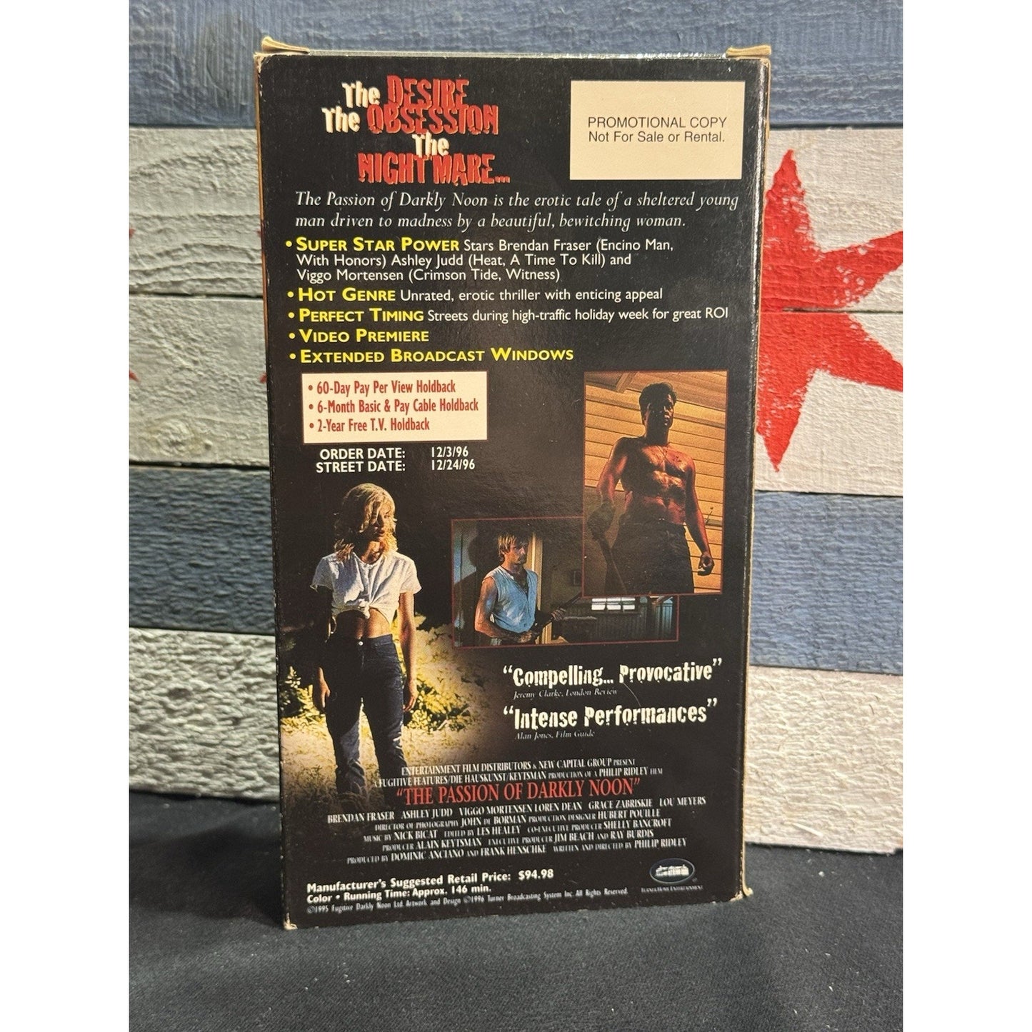 The Passion of Darkly Noon Promo Screener - VHS Used