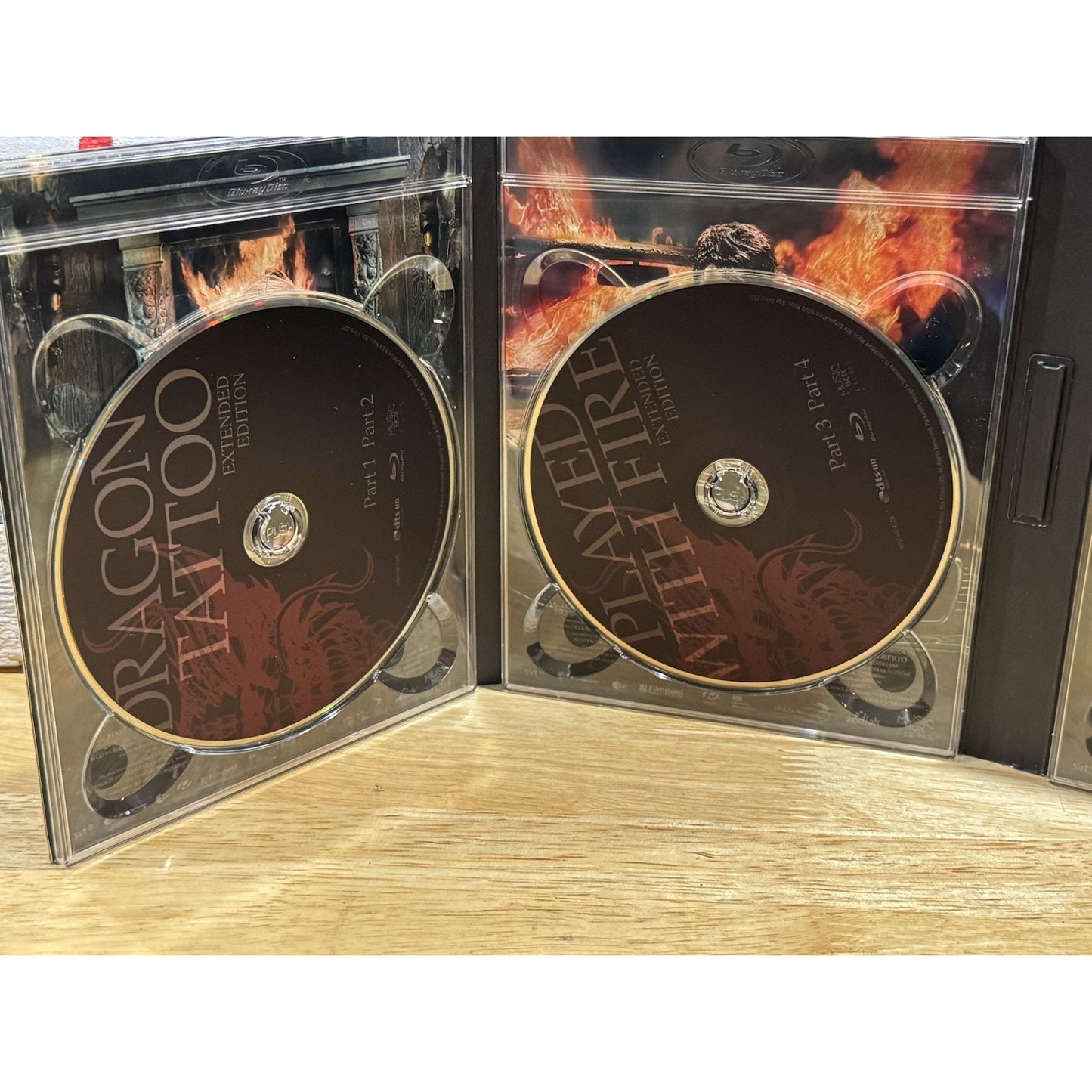 Dragon Tattoo Trilogy Collection Extended Edition Uncut Unrated 4-Disc - Blu-Ray Used