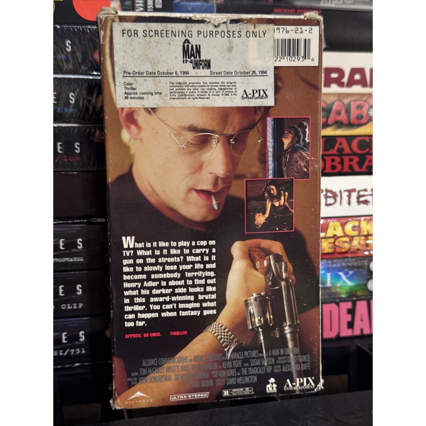 A Man In Uniform Promo Screener - VHS Used