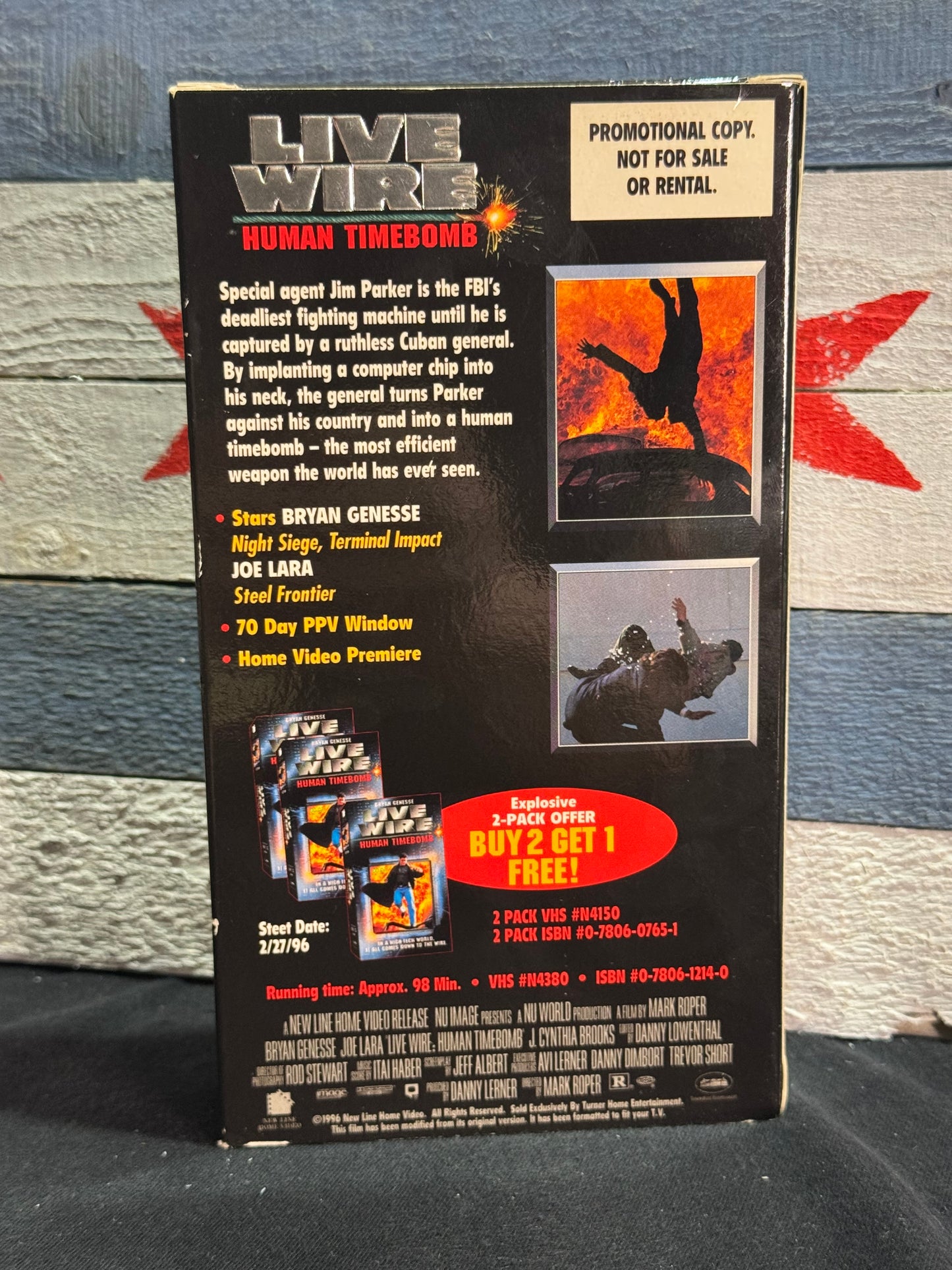 Live Wire: Human Timebomb Promo Screener - VHS Used