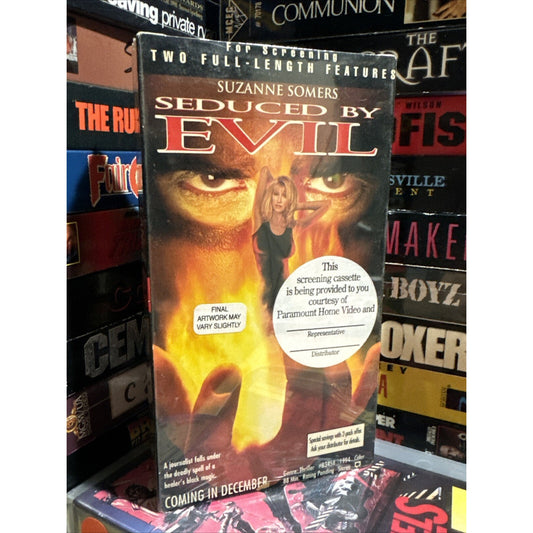Seduced By Evil / Bitter Vengeance Double Promo Screener - VHS Used