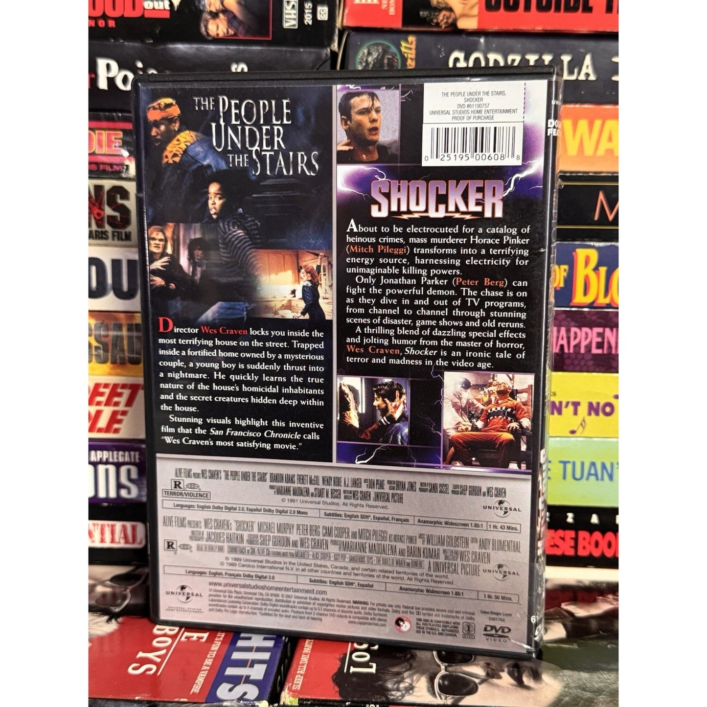 Wes Craven Double Feature : The People Under the Stairs/Shocker - DVD Used