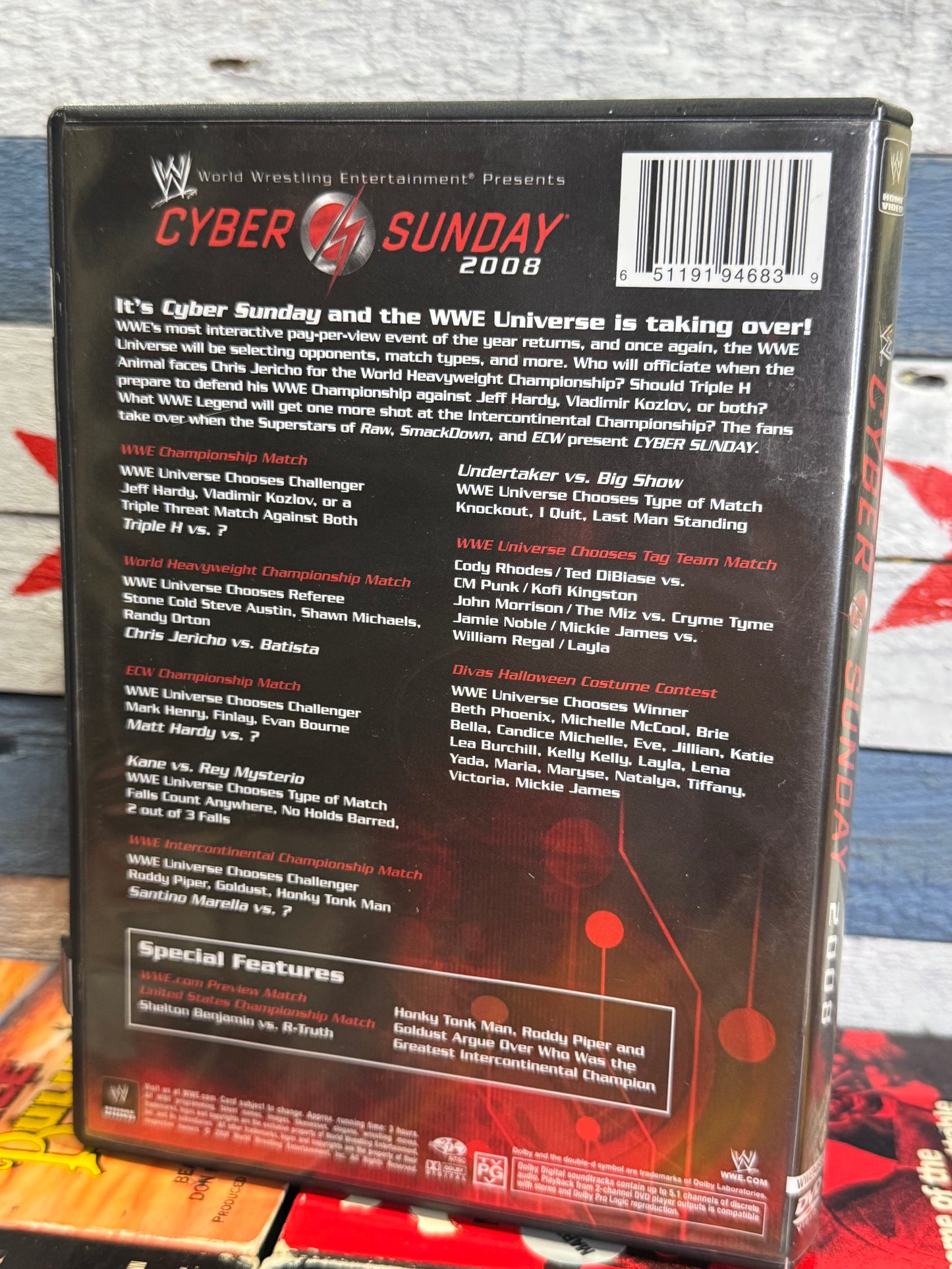 WWE: Cyber Sunday 2008 - DVD Used