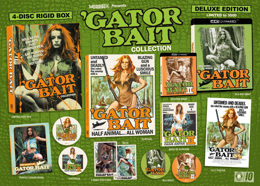 'Gator Bait & 'Gator Bait 2: Cajun Justice (1973/1988) 4-Disc (2UHD+2BD) Deluxe Edition Terror Vision COMING SEPTEMBER!