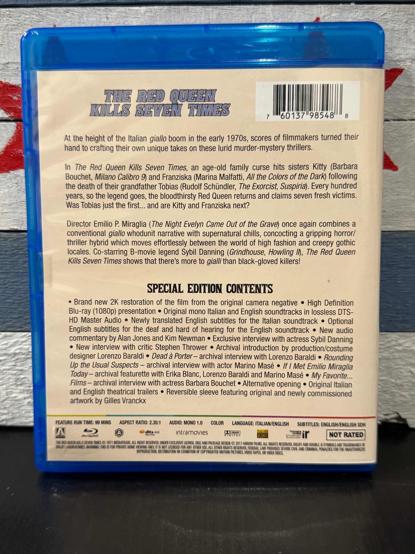 The Red Queen Kills Seven Times - Arrow Video Blu-ray Used