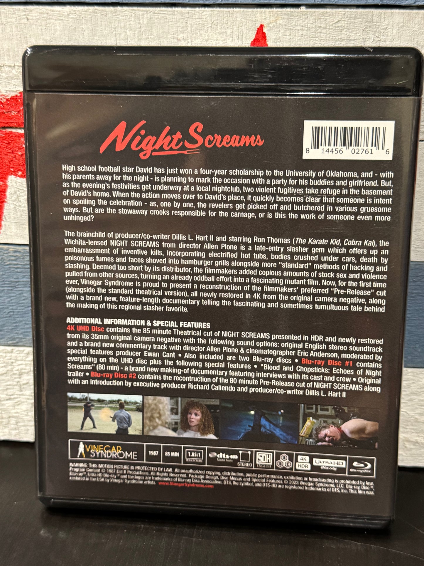 Night Screams [4K UHD + Blu-ray, 3-Disc Set] – Vinegar Syndrome Used