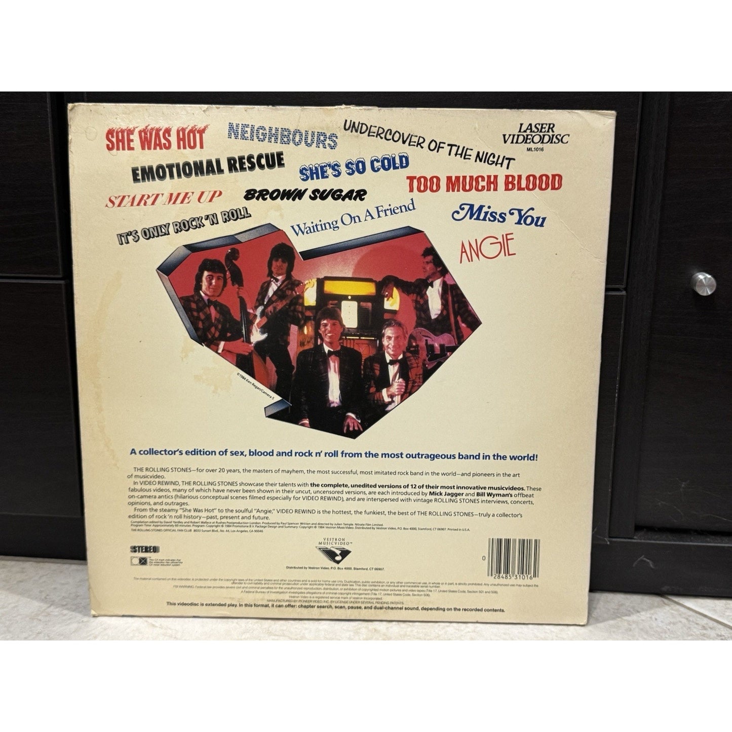 The Rolling Stones Video Rewind - Laserdisc Used