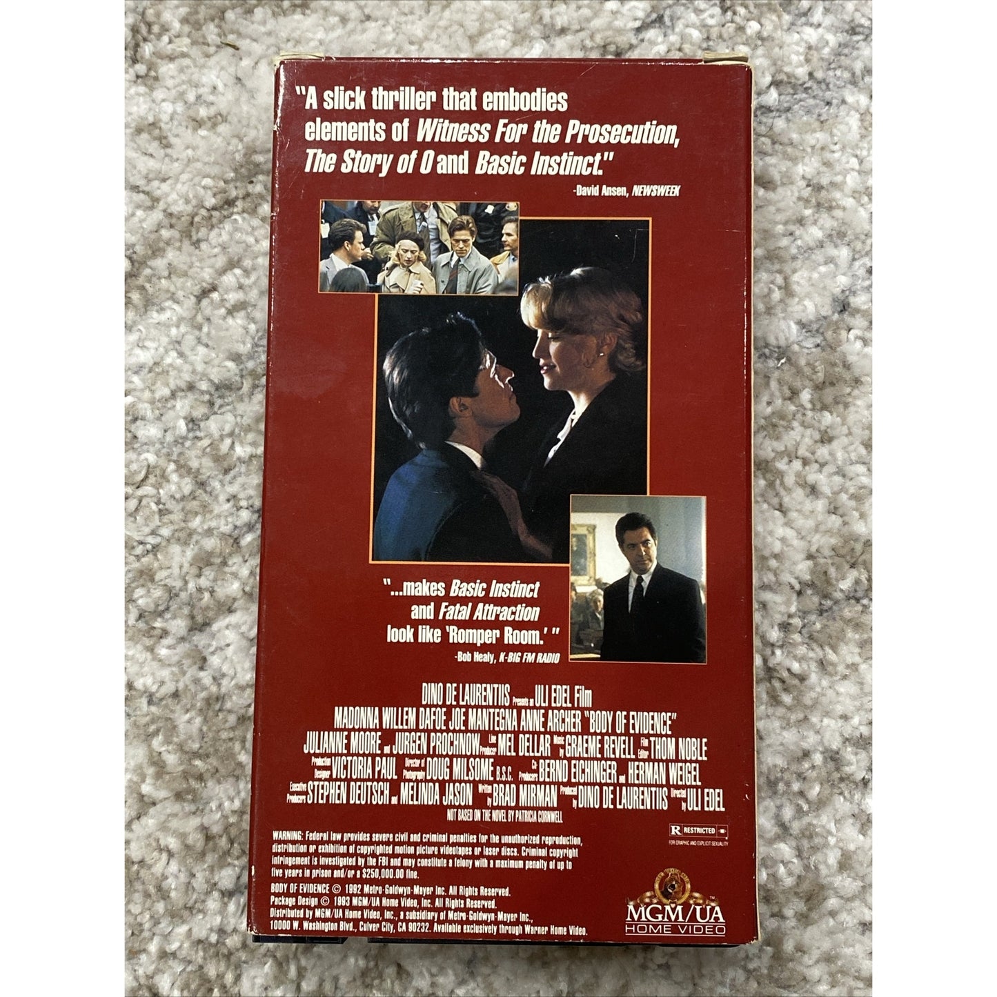 Body of Evidence Promo Screener - VHS Used