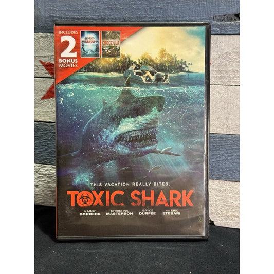 Toxic Shark Beneath The Mississippi Croczilla Creature Feature Triple Pack - DVD Used