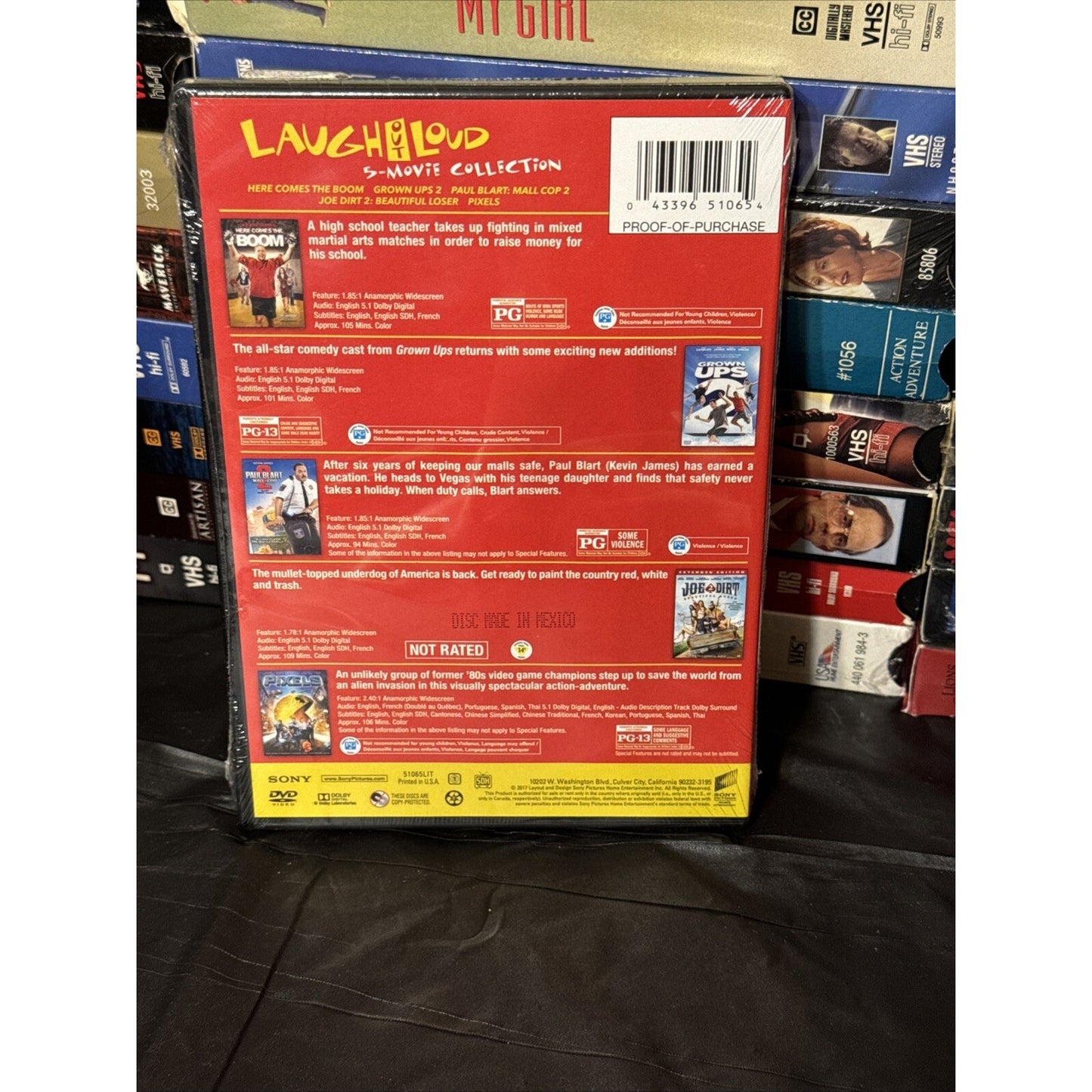 5-Movie Comedy Collection : Grown Ups 2 / Joe Dirt / Paul Blart: Mall Cop / Pixels / Here Comes the Boom - DVD