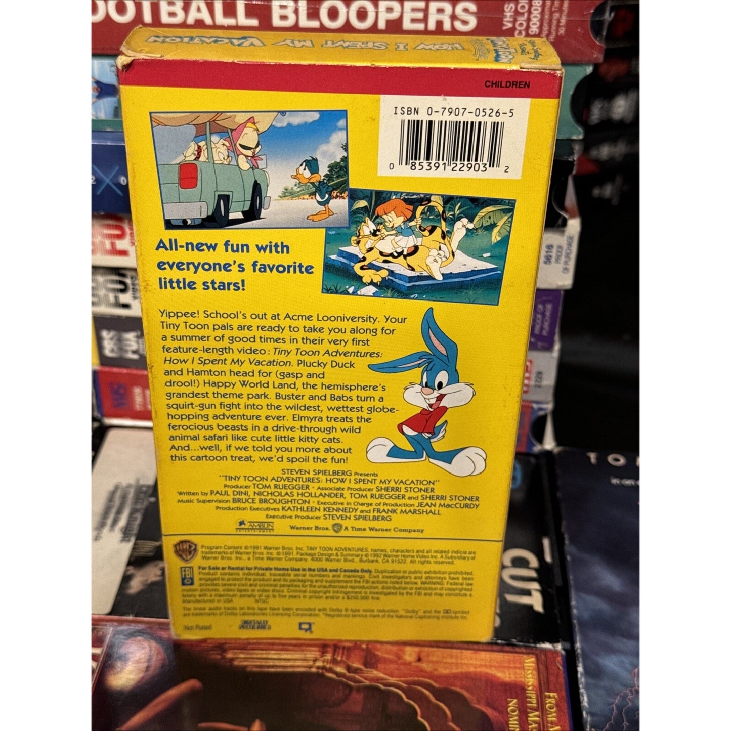 Tiny Toon Adventures : How I Spent My Vacation - VHS Used