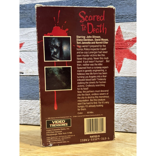 Scared To Death - Video Treasures VHS Used