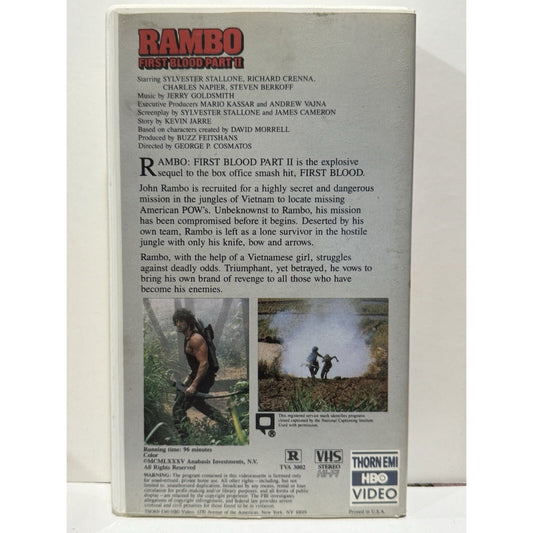Rambo First Blood Part 2 - VHS Used