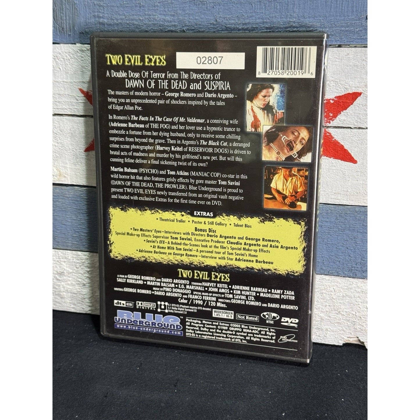 Two Evil Eyes  - Blue Underground DVD Used