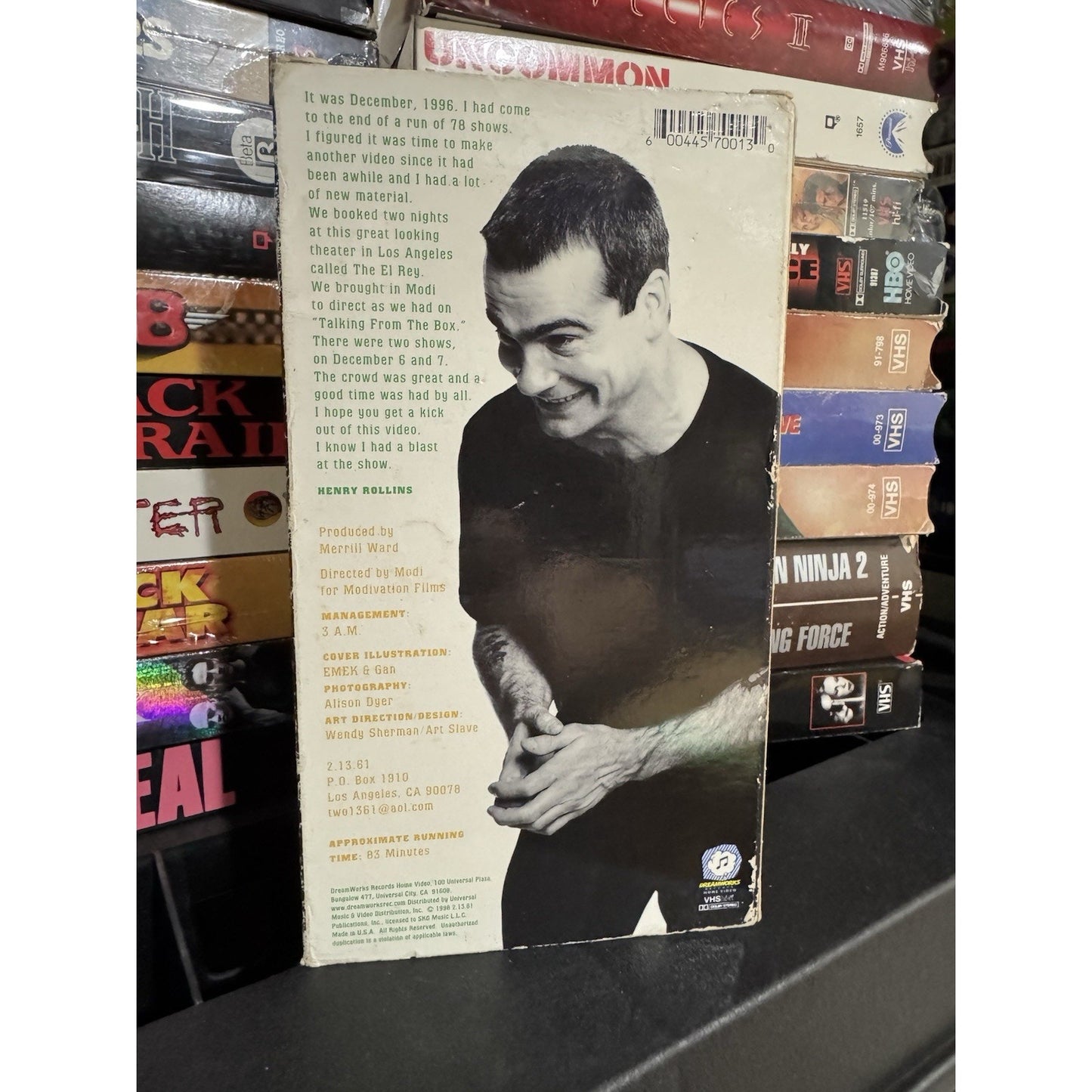 Henry Rollins, You Saw Me Up There - VHS Used