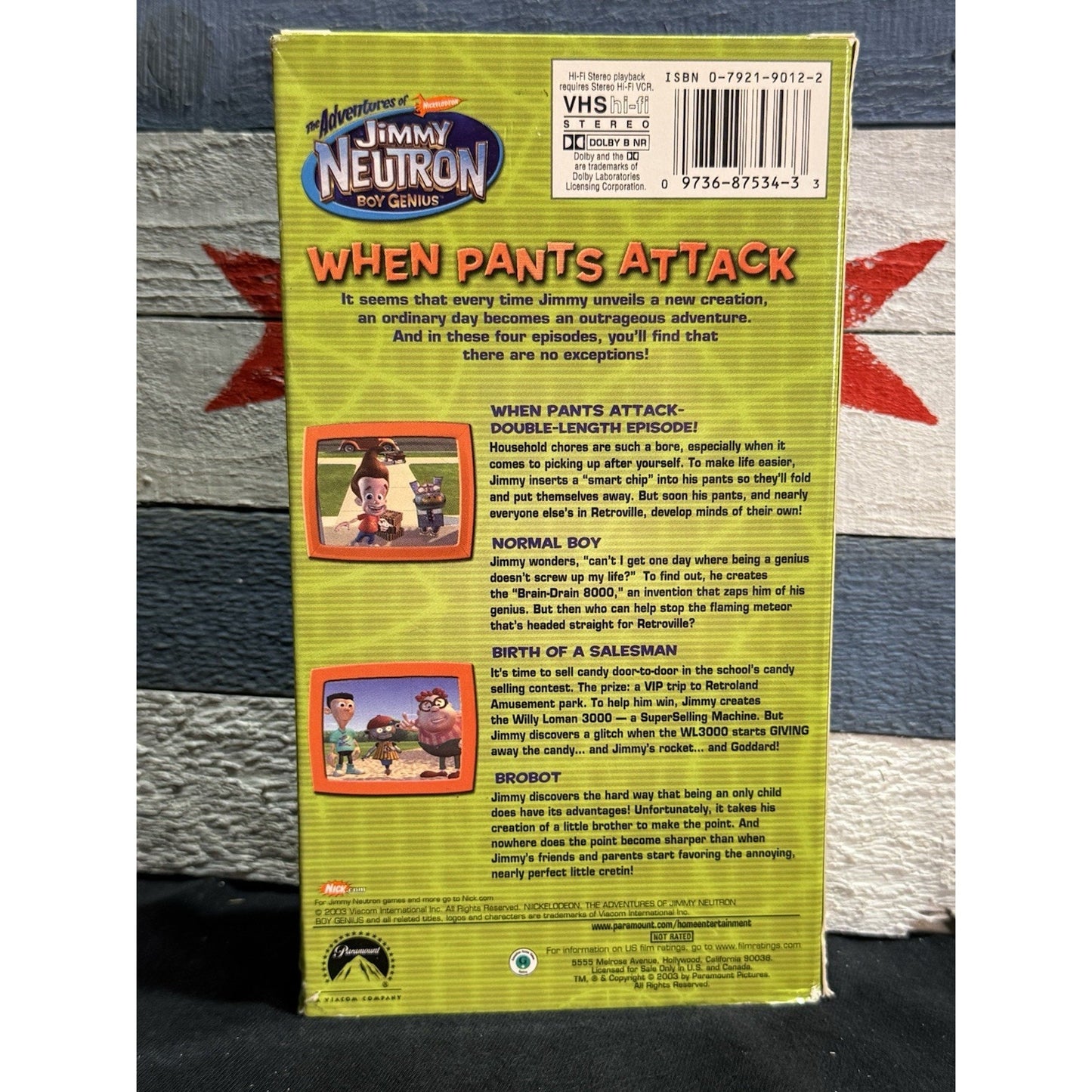 The Adventures Of Jimmy Neutron When Pants Attack - VHS Used