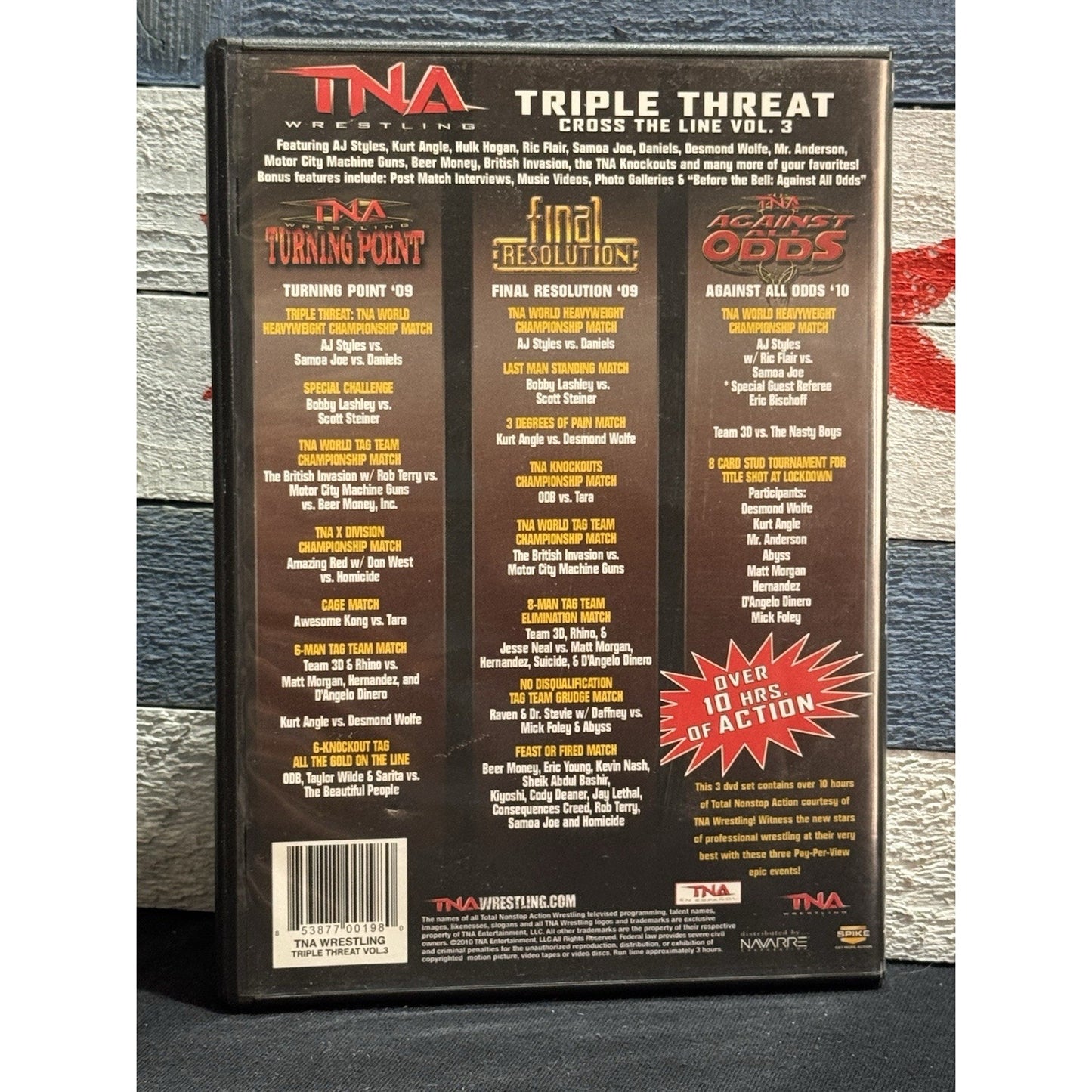 TNA Wrestling Cross the Line Triple Threat Vol. 3 - DVD Used