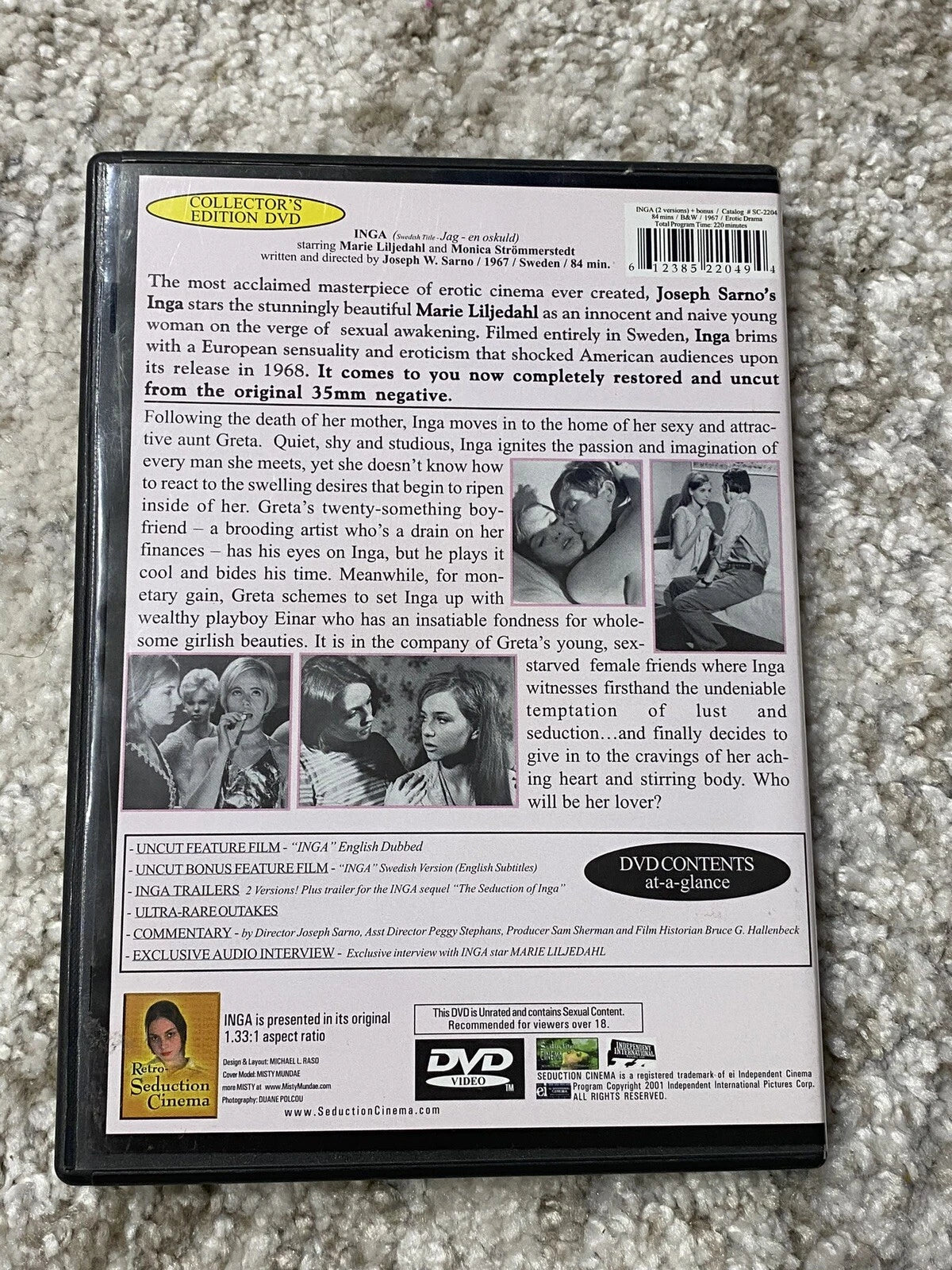 Joseph Sarno’s Inga – RetroSeduction Cinema DVD Used