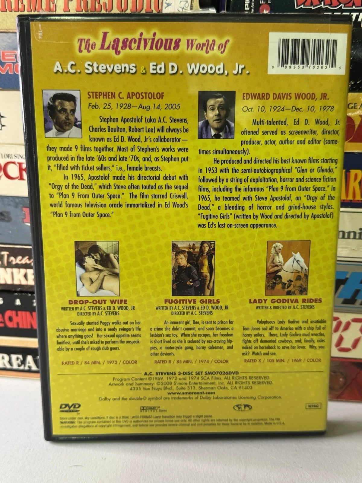 The Lascivious World of A.C. Stephen and Ed Wood Jr. DVD - Used